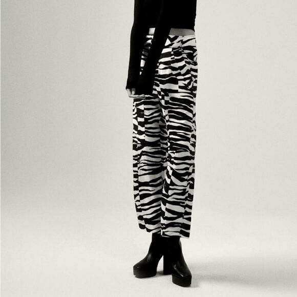 Zara Studio Limited Collection Zebra Print Pants New - Picture 14 of 16
